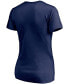 ფოტო #4 პროდუქტის Women's Navy Winnipeg Jets Mascot In Bounds V-Neck T-shirt