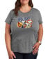 ფოტო #1 პროდუქტის Trendy Plus Size Peanuts Snoopy & Woodstock Graphic T-shirt