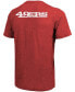 Фото #3 товара San Francisco 49Ers Tri-Blend Pocket T-shirt - Scarlet