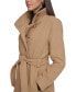 Фото #4 товара Women's Wool Blend Belted Buttoned Coat