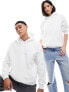 ASOS DESIGN oversized hoodie in white with back photographic print