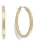 ფოტო #1 პროდუქტის Diamond-Cut Hoop Earrings in 10k Gold, 25mm