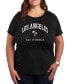 ფოტო #1 პროდუქტის Los Angeles California Plus Size Graphic T-Shirt