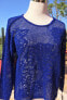 Фото #3 товара Свитер INC International Concepts женский укороченный с вышивкой синий L