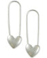 ფოტო #1 პროდუქტის Gold-Tone Heart Safety Pin Drop Earrings