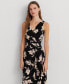 ფოტო #4 პროდუქტის Women's Floral Surplice Jersey Sleeveless Dress