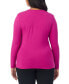 ფოტო #2 პროდუქტის Plus Size Softwear Stretch V-Neck Top