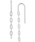 Фото #1 товара Polished Chain Link Threader Earrings, Created by Macy's
