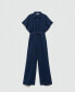 ფოტო #3 პროდუქტის Women's Belt Long Jumpsuit