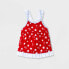 Cat & Jack Baby Girls Navy Blue Americana Romper & Red Outfit Set (6-9 Months )