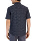 Фото #2 товара Men's Alfatech Geometric Dot Stretch Button-Up Short-Sleeve Shirt, Created for Macy's