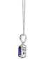 ფოტო #2 პროდუქტის Blueberry Tanzanite (2 ct. t.w.) & Diamond (3/8 ct. t.w.) 18" Pendant Necklace in 14k White Gold