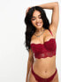 Фото #1 товара ASOS DESIGN Sienna lace padded bandeau bra in red