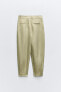 Linen blend darted trousers