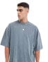 ASOS DESIGN extreme oversized t-shirt in washed blue