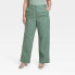 Фото #1 товара Women's Mid-Rise Relaxed Straight Leg Chino Pants - A New Day Olive 17