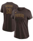 ფოტო #1 პროდუქტის Women's Manny Machado Brown San Diego Padres Name Number T-shirt