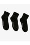 U Nopad Mid Cut 3 Pack Sock Unisex Siyah Çorap S192139-001