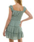 ფოტო #2 პროდუქტის Juniors' Smocked-Waist Ruffled Dress