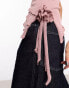 COLLUSION fine knit knitted vest with corsage trim in rose pink