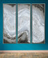 Iced Textured Metallic Hand Painted Wall Art Set by Martin Edwards, 60" x 20" x 1.5"