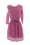 Фото #2 товара Maison Jules Women's New Illusion Lace Overlay Fit Flare Dress Pink Size XL