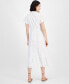 Фото #2 товара Women's Eyelet Short-Sleeve Midi Shirtdress