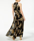 Фото #6 товара Petite Pleated Gold-Print Gown