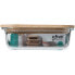 Фото #3 товара Контейнер для хранения продуктов 5five Simply Smart стеклянный с бамбуковой крышкой 560 мл