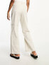 Фото #2 товара River Island Tall wide leg cargo trouser in ecru