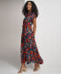 ფოტო #9 პროდუქტის Women's Floral-Print Tie-Waist Shirtdress