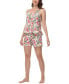 Фото #7 товара Women's Printed Tank Top with Shorts Pajama Set, 2-Piece