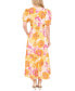 Women's Puff-Sleeve Floral Maxi Dress
