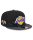 Фото #1 товара Men's Black Los Angeles Lakers 2024 NBA All-Star Game Rally Drive Checkerboard 59FIFTY Crown Fitted Hat