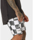 Men's Vintage-like Checks Denim Shorts