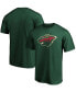 Фото #1 товара Men's Green Minnesota Wild Team Primary Logo T-shirt