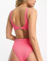 Фото #2 товара We Are We Wear Tia high waist bikini bottom in cerise pink