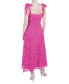 Фото #2 товара Women's Tie-Strap Lace Midi Dress