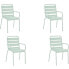 Фото #1 товара Садовые стулья- Stahl - Set von 4 Gartensempfern - Celadon Green