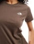 Фото #4 товара The North Face Simple Dome logo t-shirt in brown