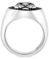 ფოტო #4 პროდუქტის EFFY® Men's Black Spinel Panther Ring in Sterling Silver