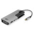 Фото #4 товара ACT AC7043 USB-C to HDMI or VGA multiport adapter with ethernet - USB hub - card reader - audio - PD pass through - Wired - USB 3.2 Gen 1 (3.1 Gen 1) Type-C - 10,100,1000 Mbit/s - Grey - MicroSD (TransFlash) - SD - 5 Gbit/s