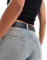 ASOS DESIGN heart buckle waist and hip jeans belt in black