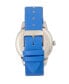 ფოტო #3 პროდუქტის Unisex Electric Blue Leatherette Strap Watch 41mm
