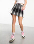 Фото #2 товара Aape By A Bathing Ape college tartan pleated mini skirt in black