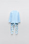 AGES 2-6 YEARS/ WAFFLE-KNIT CRANE PRINT PYJAMAS