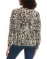Фото #2 товара Minnie Rose Leopard Oversized Cashmere Sweater Women's Brown Xs/S