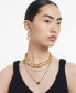 ფოტო #6 პროდუქტის Gold-Tone Crystal Bezel Interlocking Hoop Drop Earrings