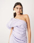 ASOS EDITION one shoulder ruched maxi dress in lilac