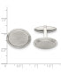 ფოტო #4 პროდუქტის Stainless Steel Brushed and Polished Oval Cufflinks